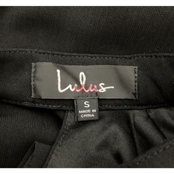 NWT Lulus Size Small Women Black Deep V-Neck Mini Lined Dress Bell Sleeve - Picture 8 of 11